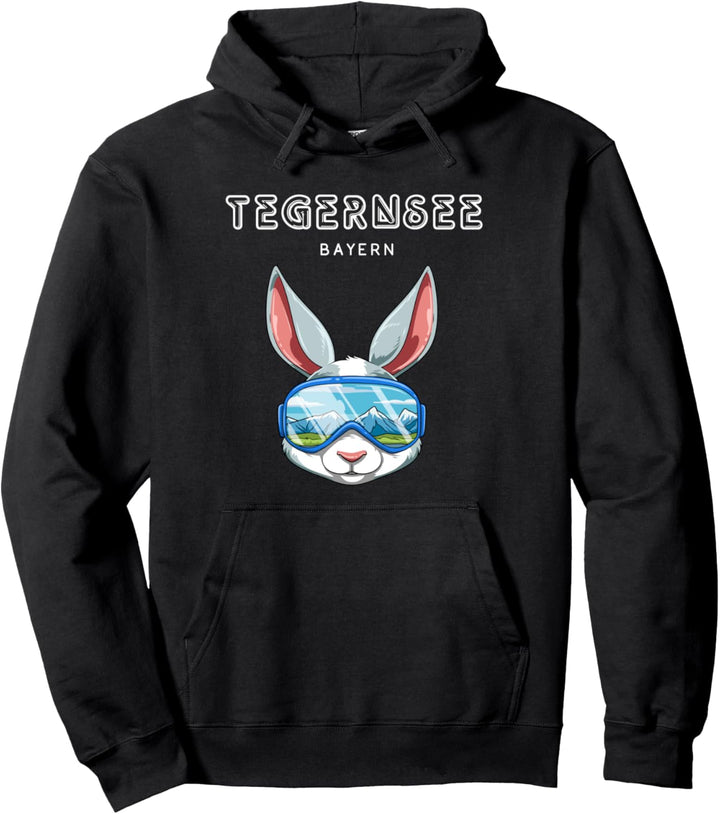 Tegernsee Bayern Snowboard Ski Hase Wintersport Pullover Hoodie
