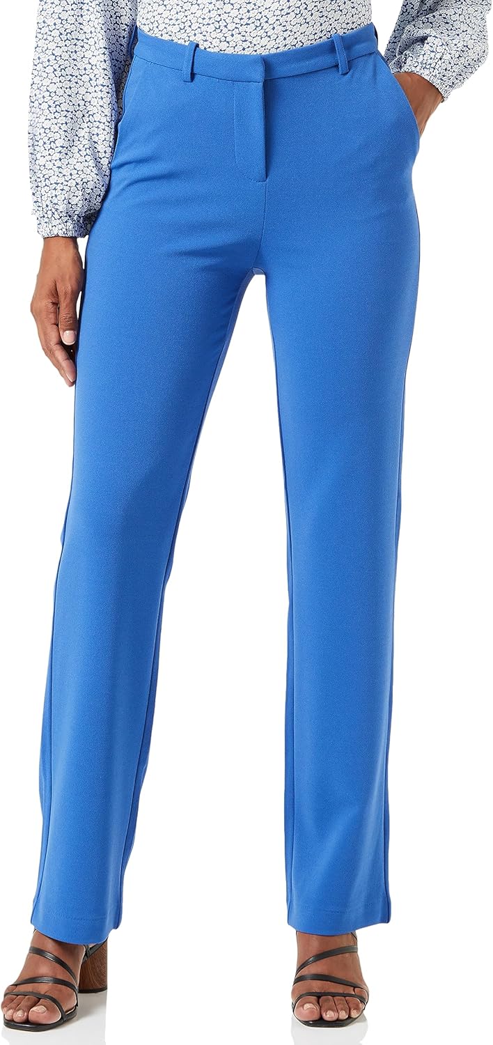 VERO MODA Damen Vmzamira Mr Slim Straight Pant Ga Noos Hose XS / 34L Beaucoup Blue, XS / 34L Beaucou