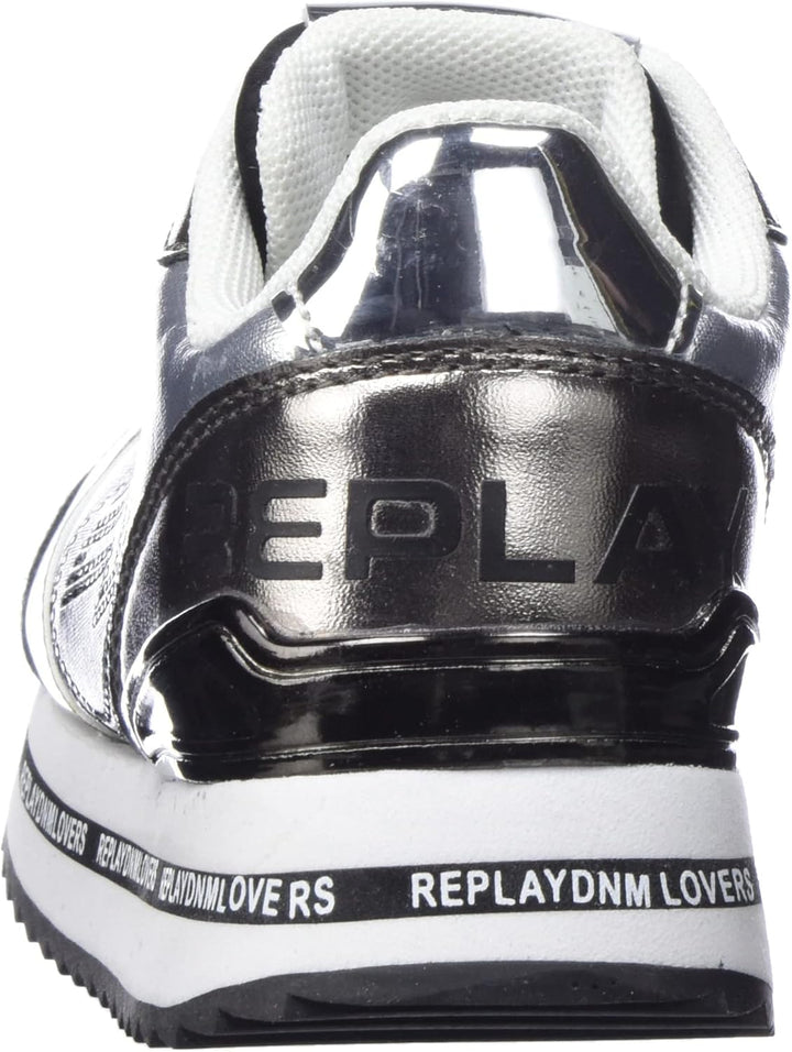 Replay Mädchen Penny Jr Sneaker 32 EU 051silver Black, 32 EU 051silver Black