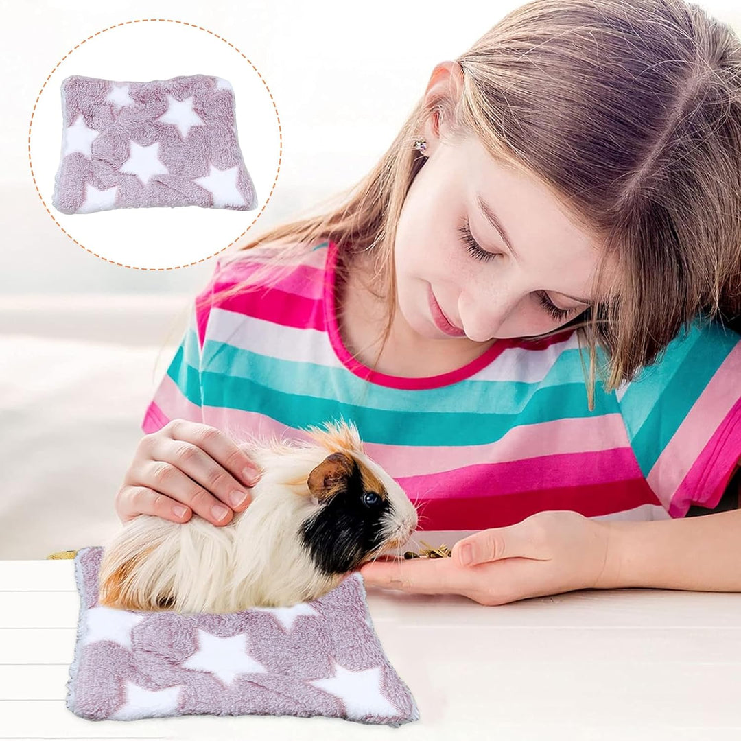 3 Stück Kleintier Plüschbett Warme Flauschige Plüschbett Meerschweinchen Zubehoer ETT für Kleine Tie