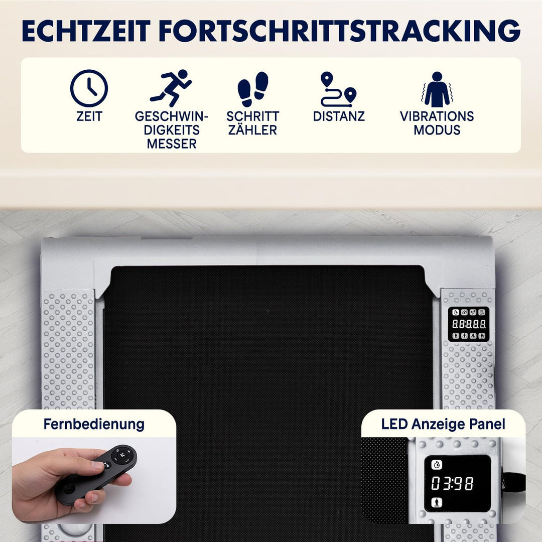Squatz 2 in 1 Walking Pad- mit Vibration, Laufband für Zuhause, 6 km/h, mit APP & Bluetooth, Unter-d
