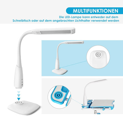 JOYLDIAS Kinderschreibtisch höhenverstellbar, Schülerschreibtisch Jugendschreibtisch mit Lampe, Schr