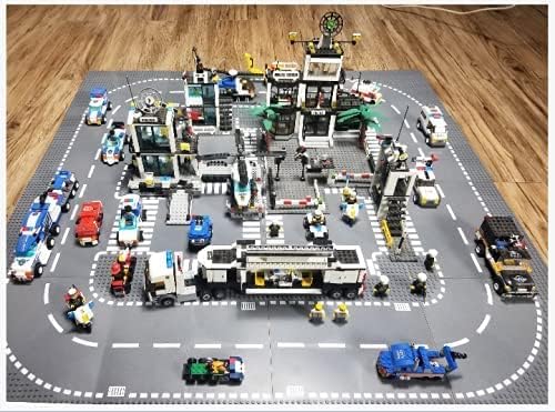 LEAFYIP 12 Platten Set Stadt Strassen Grundplatte, 25.5 * 25.5cm Städte Strassenplatten 100% Kompati