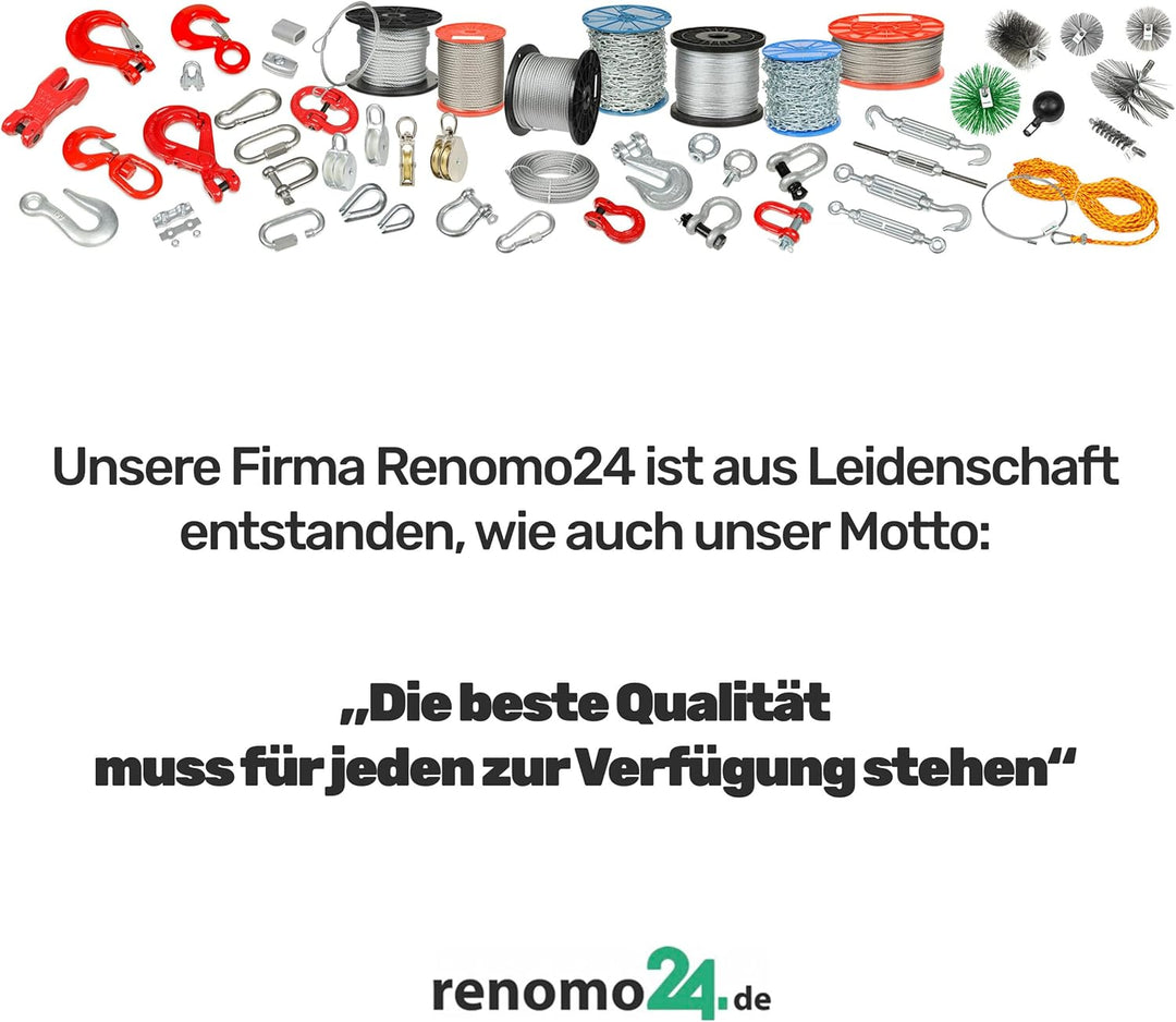 1x Schornsteinbesen aus Federstahl für gemauerte Schornsteine (Kamine) / Kaminbesen mit M12 Gewinde