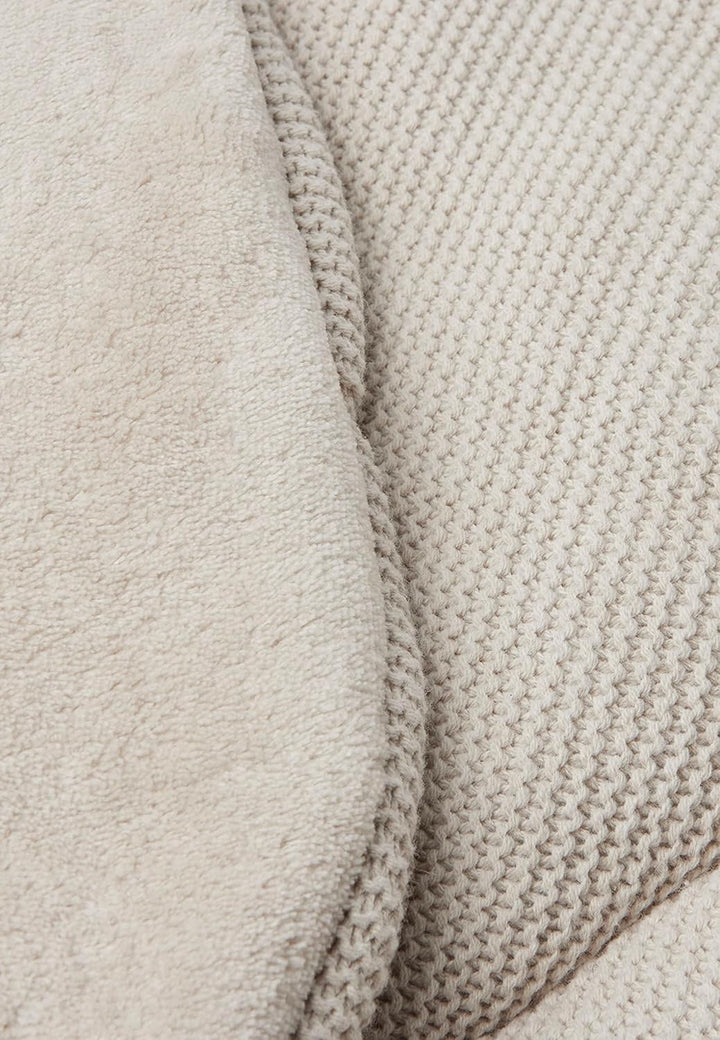 Jollein Krabbeldecke für Baby - Basic Knit, Nougat - Laufgittereinlage - Ø 95 cm - Spieldecke Baby -