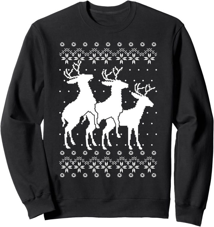 Rentier Ugly Christmas Weihnachten Lustig Geschenk Sweatshirt