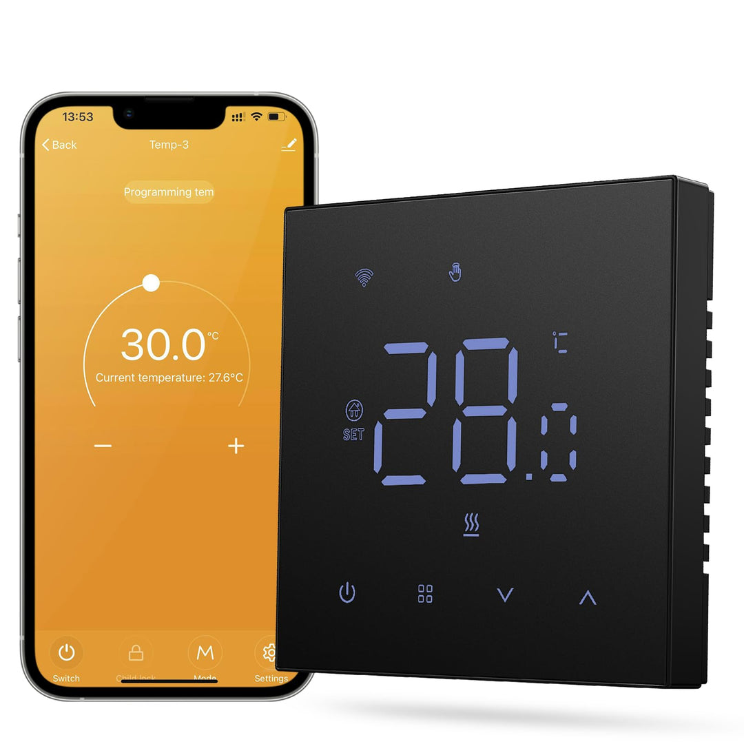 MIUCDA Smart Elektrischer Fussbodenheizungsthermostat WLAN Digital Raumthermostat Kompatibel mit Ale
