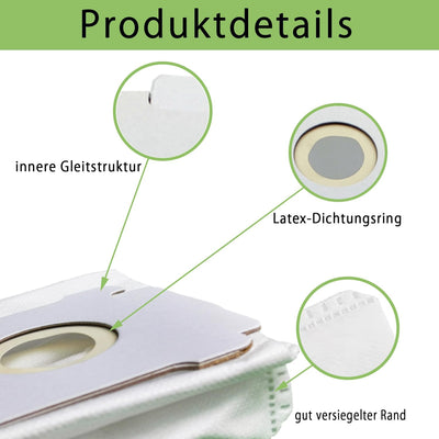 E-HAO 14 Pack Staubsaugerbeutel kompatibel mit iRobot Roomba i, s, j und Roomba Combo i, j Serien, E