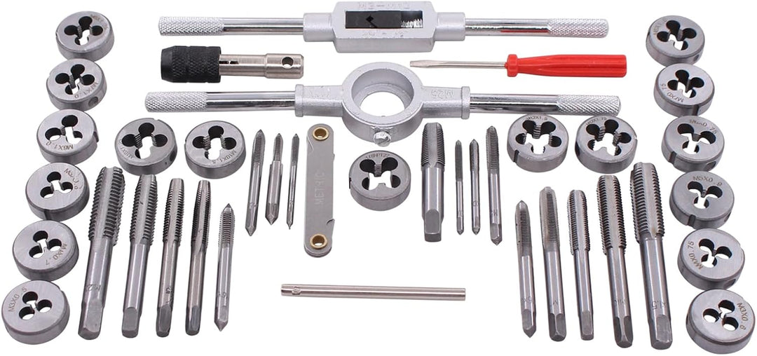 Gewindeschneider Satz 40tlg Gewindebohrer Metrisch M3-M12 Fein Gewinde Schneider Bohrer Werkzeug Set