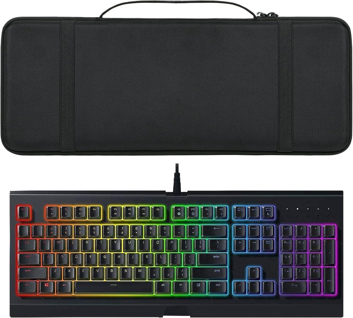 co2CREA Harte Tastatur reiseschutzhülle Etui Tasche für Razer cynosa V2 /Cynosa Chroma/BlackWidow V3