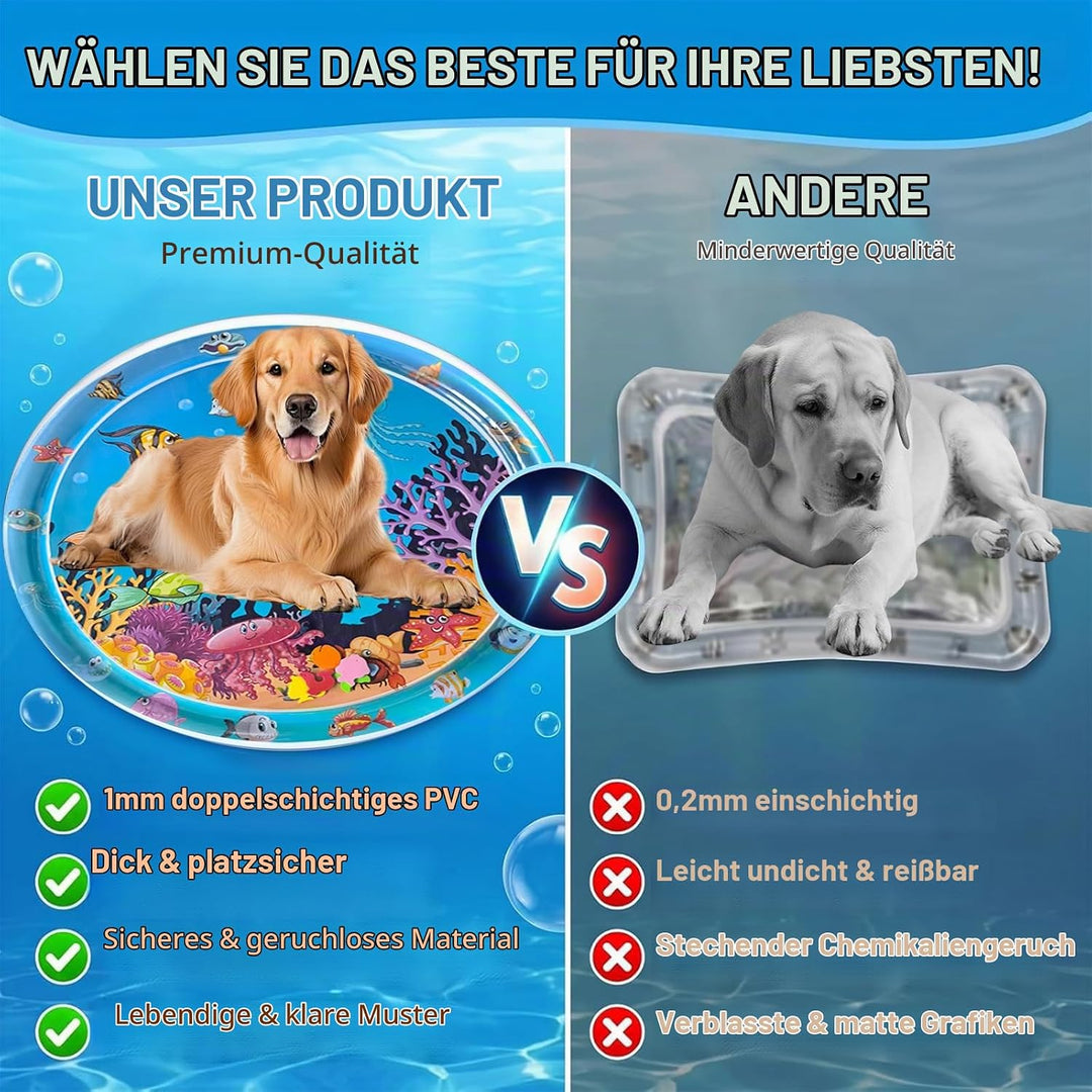 Water Sensory Playmat Cats,Inflatable Cooling Mat for Cats,Sensory Water Playmat Katzen Hund,Verdick