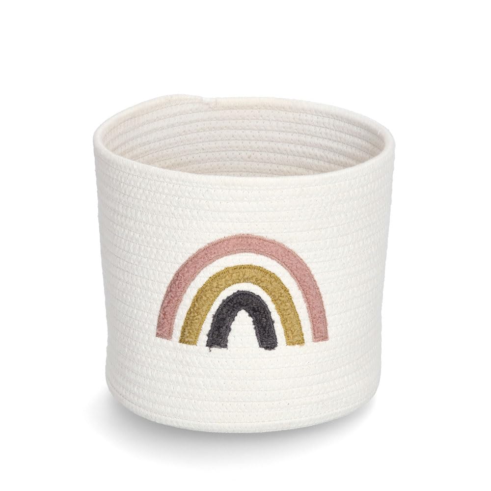Zeller 14480 Aufbewahrungskorb "Rainbow", Baumwolle/Polyester, ca. Ø 25 x 22 cm