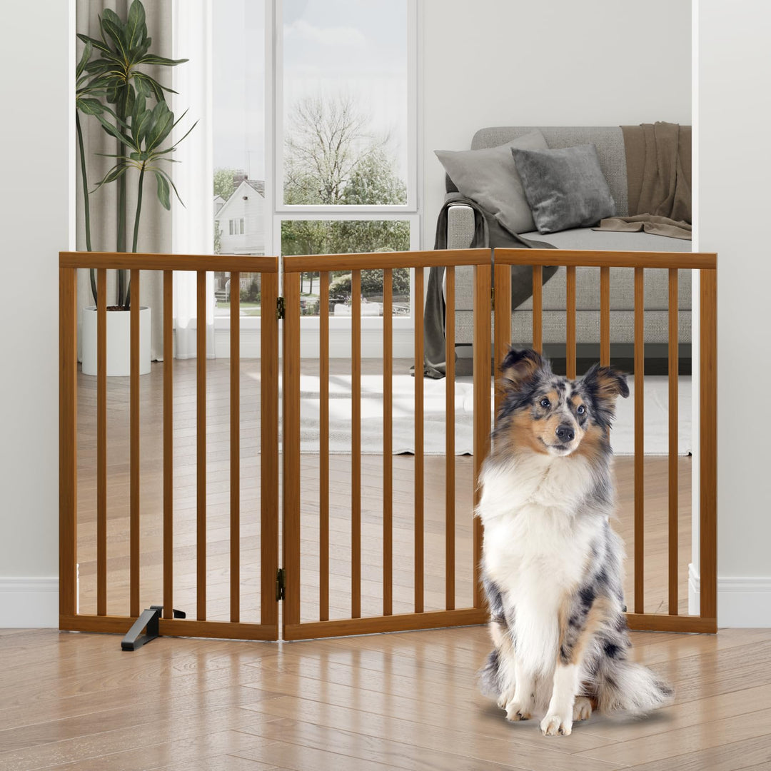 Hohe Hundegitter für Türen, faltbares Hundegitter für den Innenbereich, freistehende Haustiergitter