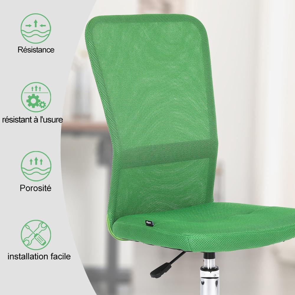Mingone Bürostuhl Ergonomisch Schreibtischstuhl aus Mesh Höhenverstellbarer Drehstuhl 360° Drehbarer