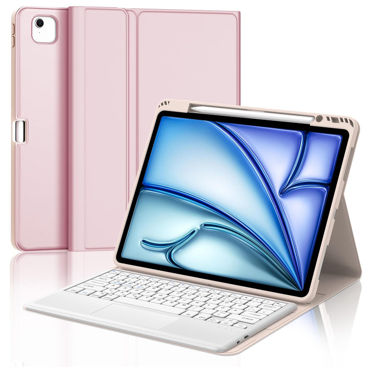 JADEMALL Für iPad Air 13" Hülle mit Tastatur & Touchpad – Kompatibel mit iPad Air 13 (2026 M4/2025 M