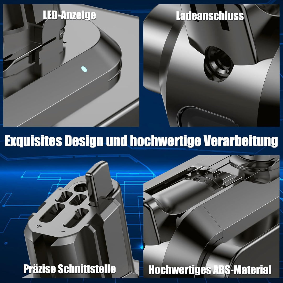 V11 Akku für Dyson V11 V15, 6000mAh V11 Akku Kompatibel mit V11(Knopftyp) V15 SV15 SV16 SV22 SV28 St
