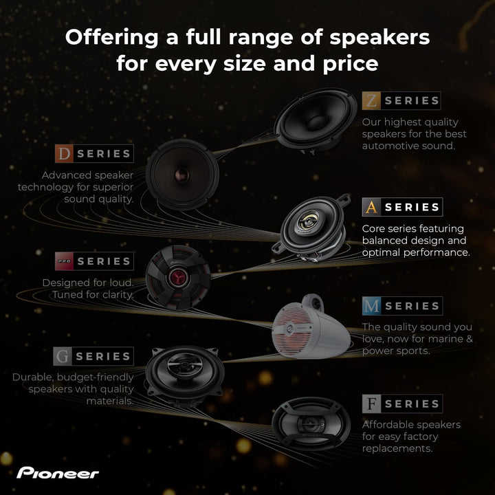 Pioneer TS-A1371F 13 cm 3-Weg-Koaxial-Lautsprecher Set mit 2 Lautsprechern (je 300 W max., 50 W Sinu