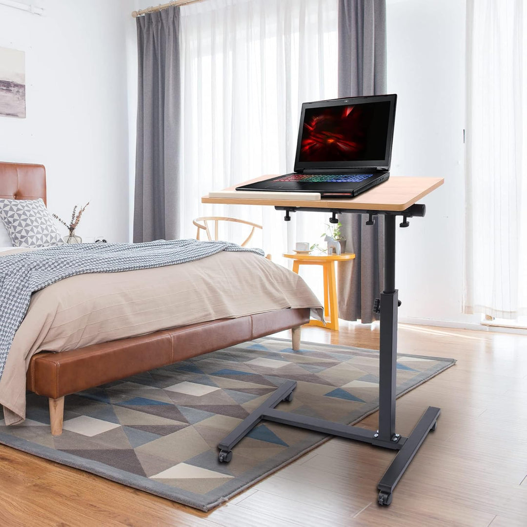 biusgiyeny Laptoptisch Höhenverstellbar Mobiler Betttisch auf Rollen Sofatisch Pflege Beistelltisch