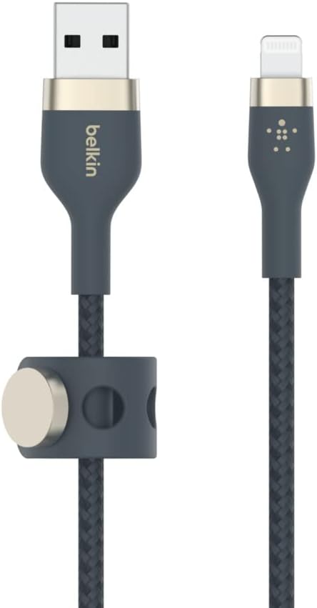 Belkin BoostCharge Pro Flex geflochtenes USB-A/Lightning-Kabel, 2 m, MFi-zertifiziertes Ladekabel fü