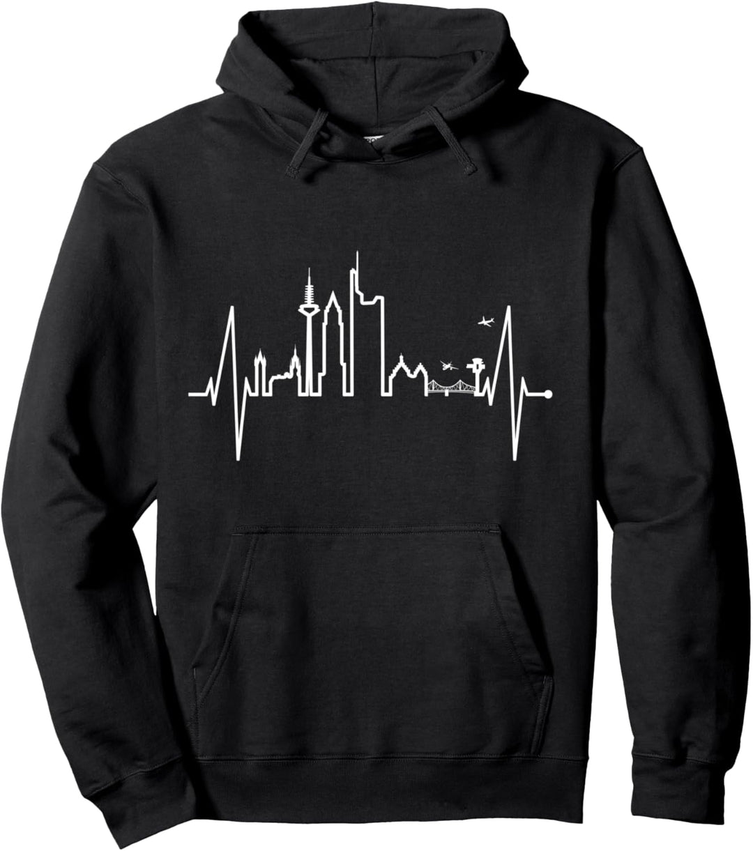 Frankfurt Skyline Herzschlag Fan Ich Liebe Frankfurt Am Main Pullover Hoodie