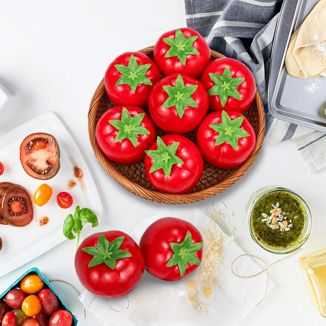 Lorigun 15 Stück Artificail Tomaten, gefälschte Tomaten für die Dekoration künstliches Gemüse Tomate