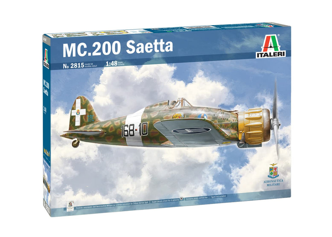 Italeri 2815 1:48 Macchi MC 200 Serie VII-Modellbau, Bausatz, Standmodellbau, Basteln, Hobby, Kleben