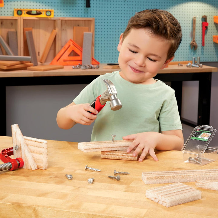 little tikes Creative Construction Hammer & Nail Set - Enthält 5 Zubehörteile, Rollenspiel-Bauset, G