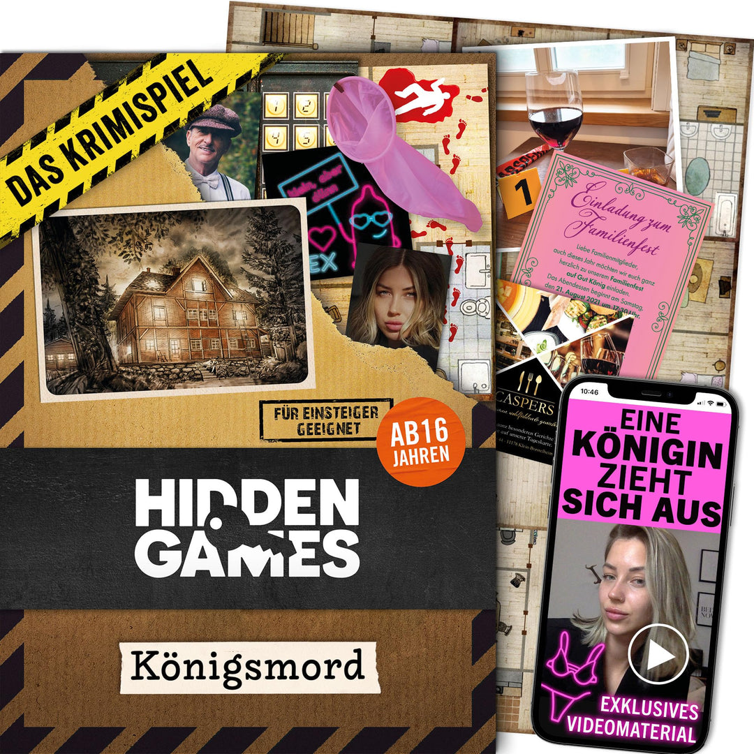 Hidden Games Tatort - Königsmord - Krimispiel für zu Hause - Unser Fall für Einsteiger - FSK16 - Tat