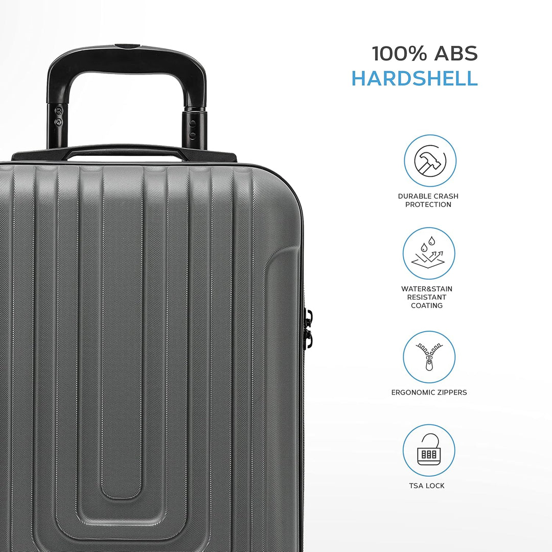 Flight Knight Premium Lightweight Hartschalenkoffer - 8 Spinner-Rader - TSA-Schloss & USB-Anschluss