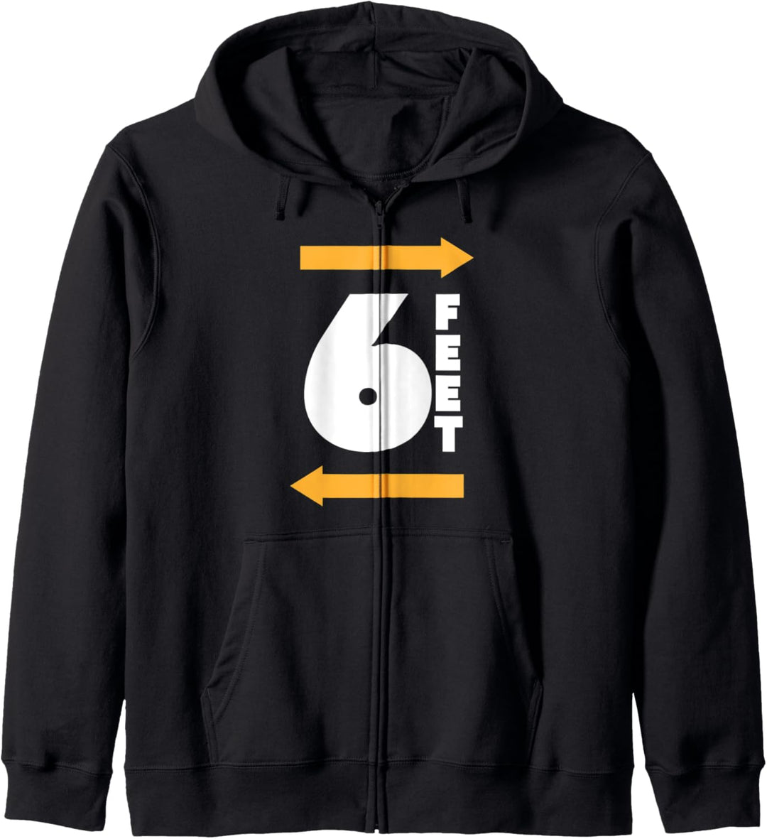 Bleiben Sie 6 Fuss entfernt FT Social Distancing Antisozial Kapuzenjacke