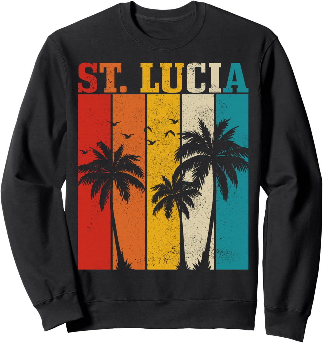 St. Lucia Vintage Surfer Karibik Saint Lucia Souvenir Sweatshirt