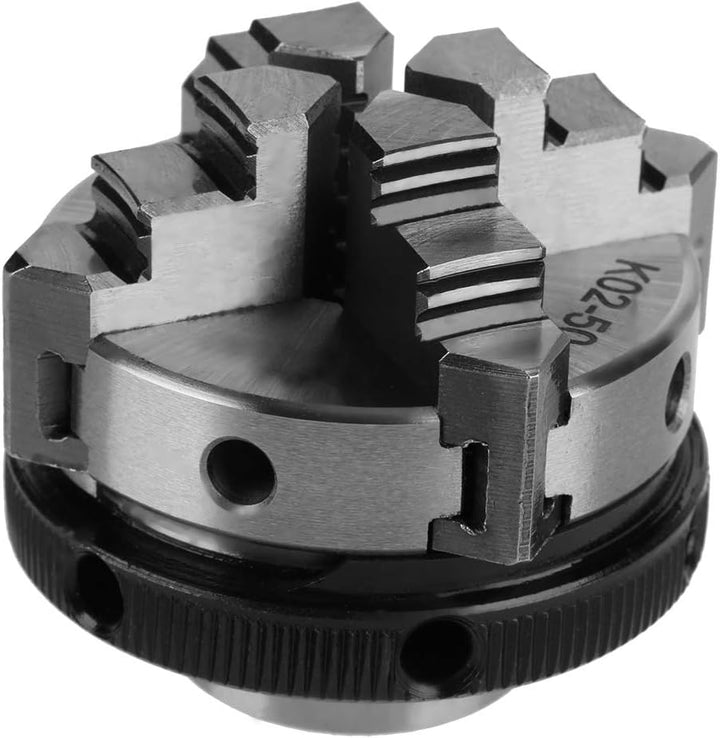 4 Backen Drehfutter, 50 mm K02-50 Mini Selbstzentrierendes Drehfutter mit M14-Gewinde zur,anuellen M
