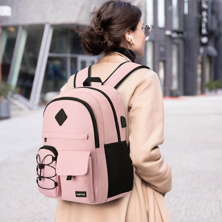 YAMTION Schulrucksack Mädchen Teenager Schulranzen Frauen für Schule Uni,Rucksack Laptop Damen für R