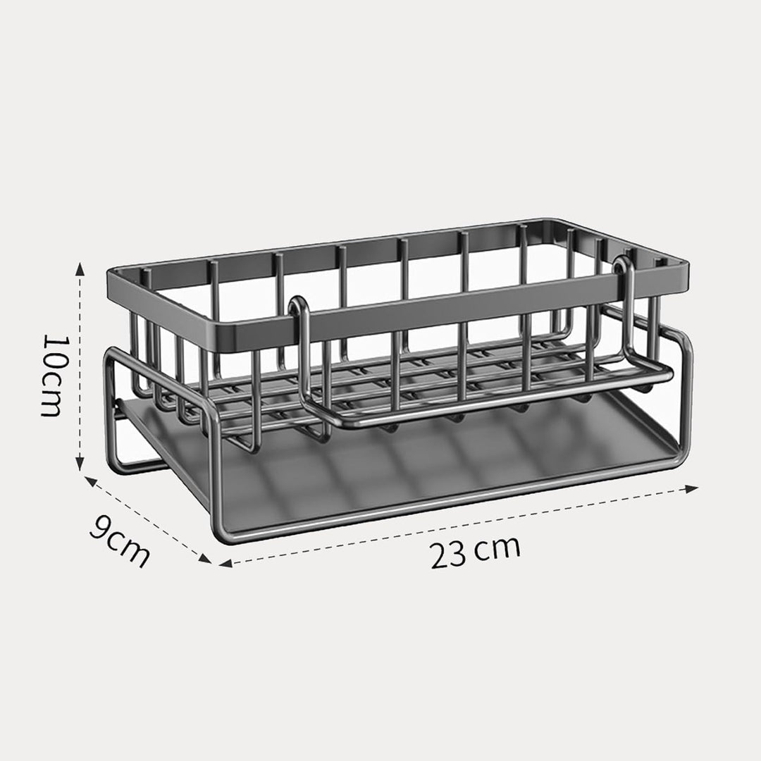 ViWaVee Spülbecken Organizer, Spüle Küchen Organizer Edelstahl Mit Selbstentleerender Ablaufwanne Fo