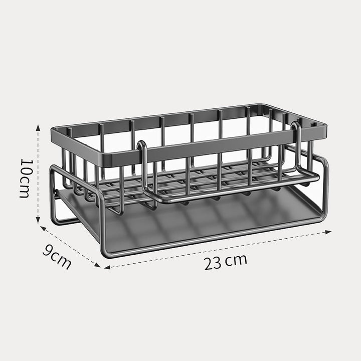 ViWaVee Spülbecken Organizer, Spüle Küchen Organizer Edelstahl Mit Selbstentleerender Ablaufwanne Fo