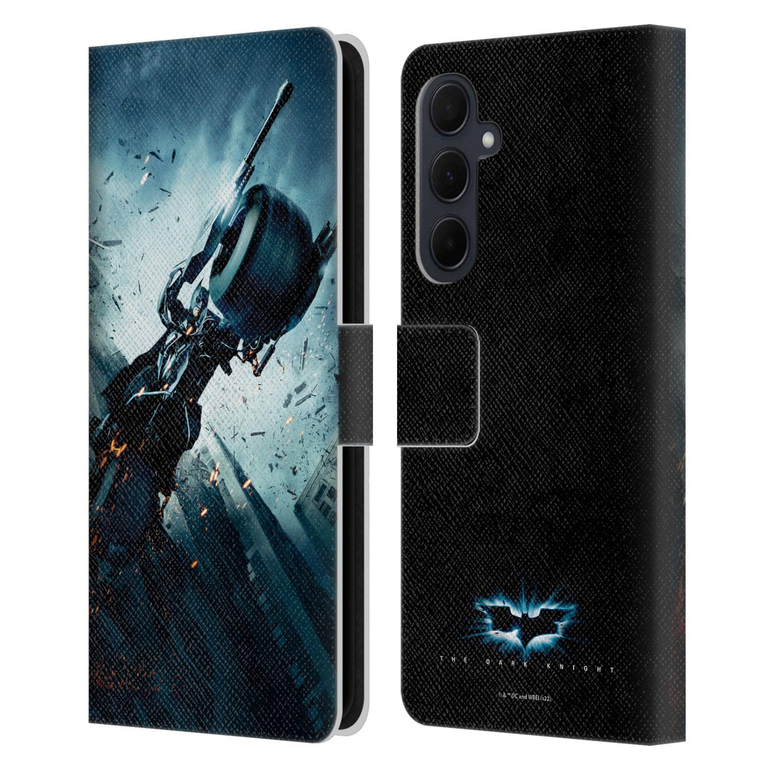 Head Case Designs Offizielle The Dark Knight Batman Batpod Wichtige Kunst Leder-Wallet-Hülle Kompati