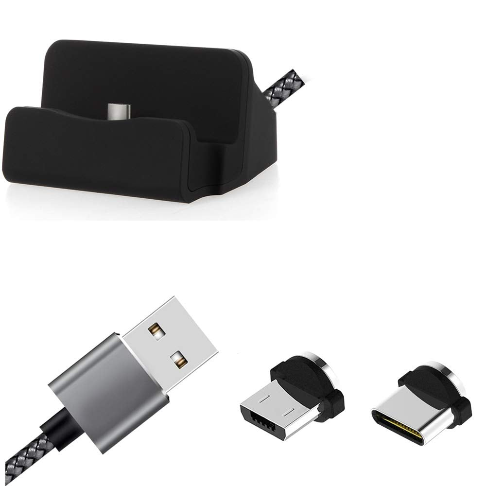K-S-Trade Dockingstation Für Cubot Pocket Hochwertige Docking Station Ladestation Synch-Station Tisc