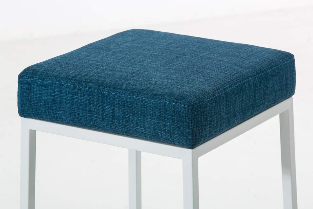CLP Barhocker MONTREAL mit Stoffbezug | Thekenhocker mit einer Sitzhöhe von 80 cm | Gepolsterte Sitz