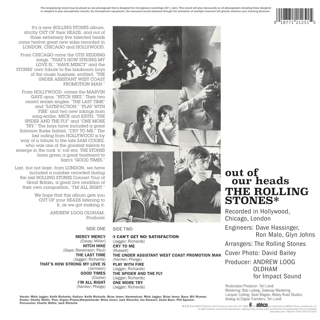 Out Of Our Heads (US), Vinyl