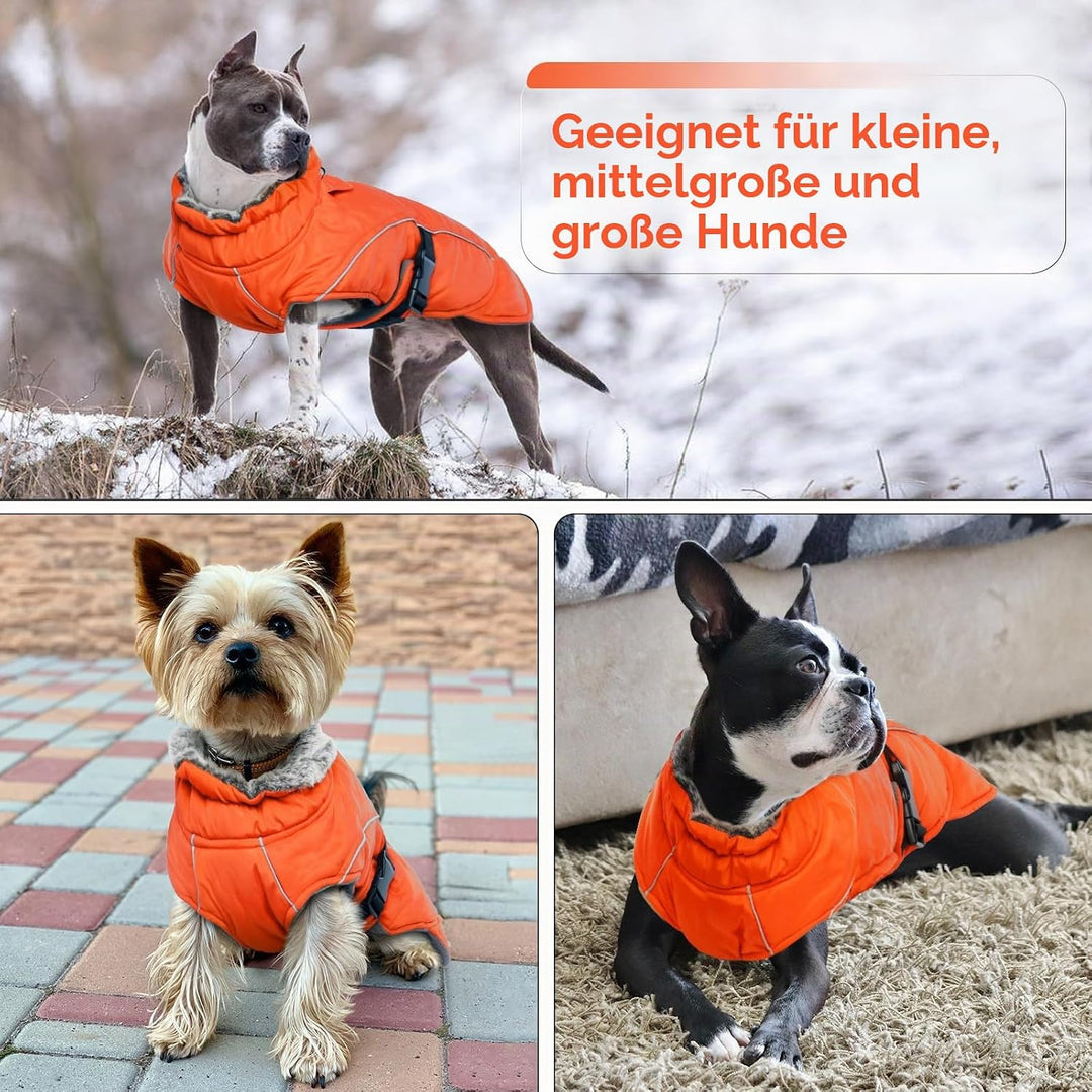 Hundemantel Winter, Wasserdicht Hundejacken Grosse Hunde Weste Winddicht Hundejacke Warm Fleece Hund