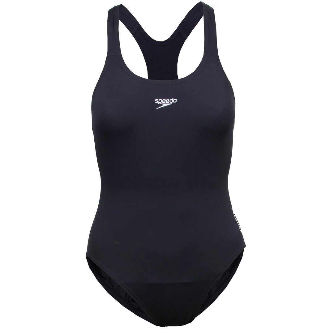 Speedo Mädchen Badeanzug Einteiler Powerflex Flyback Solid Youth Team Farben Badeanzug 7-8 Jahre Nav
