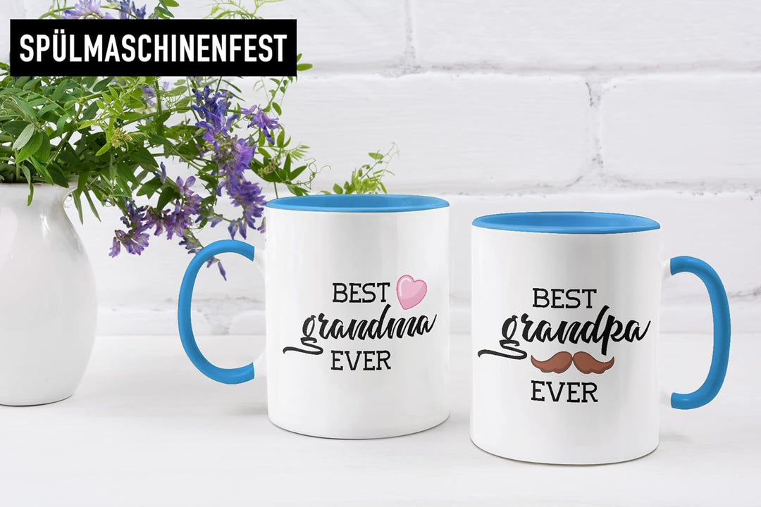 Trendation - Beste Oma und Opa Geschenk Set Tassen Weihnachten Geschenke für Grosseltern Geburtstag