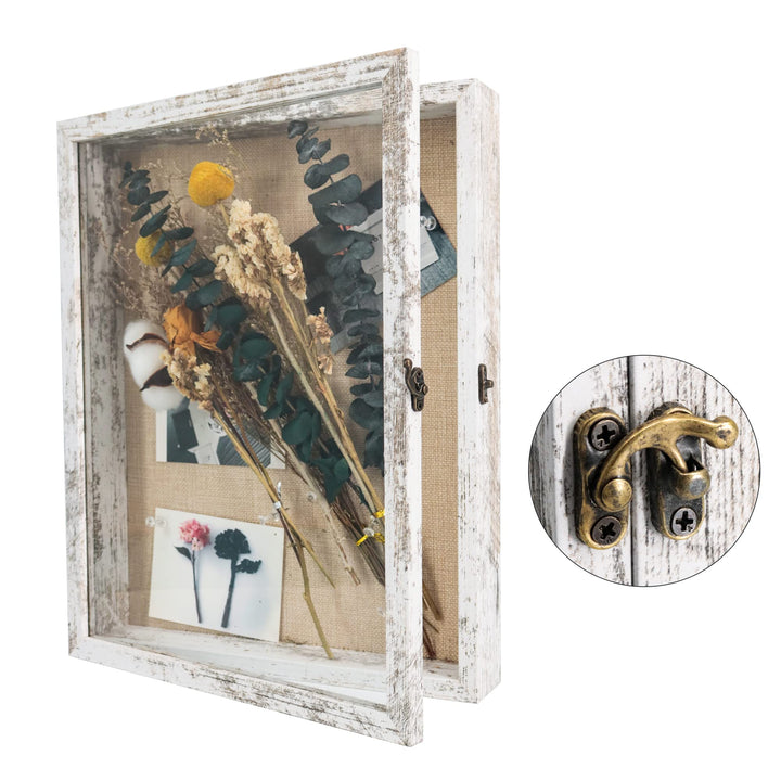 GraduatePro Shadow Box Rahmen Vitrine mit Leinenrückseite, Bilderrahmen Hochzeitsstrauss Erinnerungs