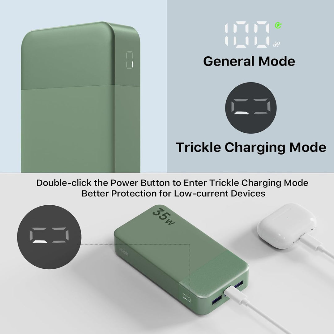 NOBIS Power Bank, Powerbank 20000mAh, 35W Externe Handyakkus Fast Charging, Externer Akku with C to
