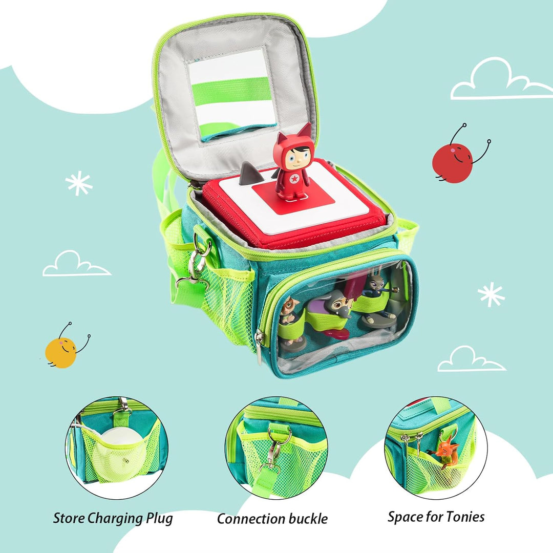 Hautton Tragetasche für Toniebox &amp; Tigerbox，Aufbewahrungtasche für Musikbox, Tonies Figuren, Kopfhör