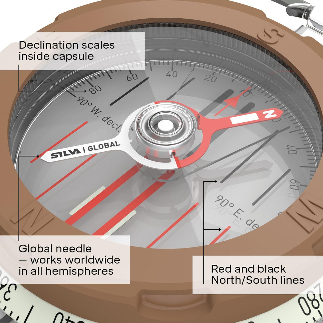Silva Kompass Expedition Global - Kompass Schwarz M, Schwarz M