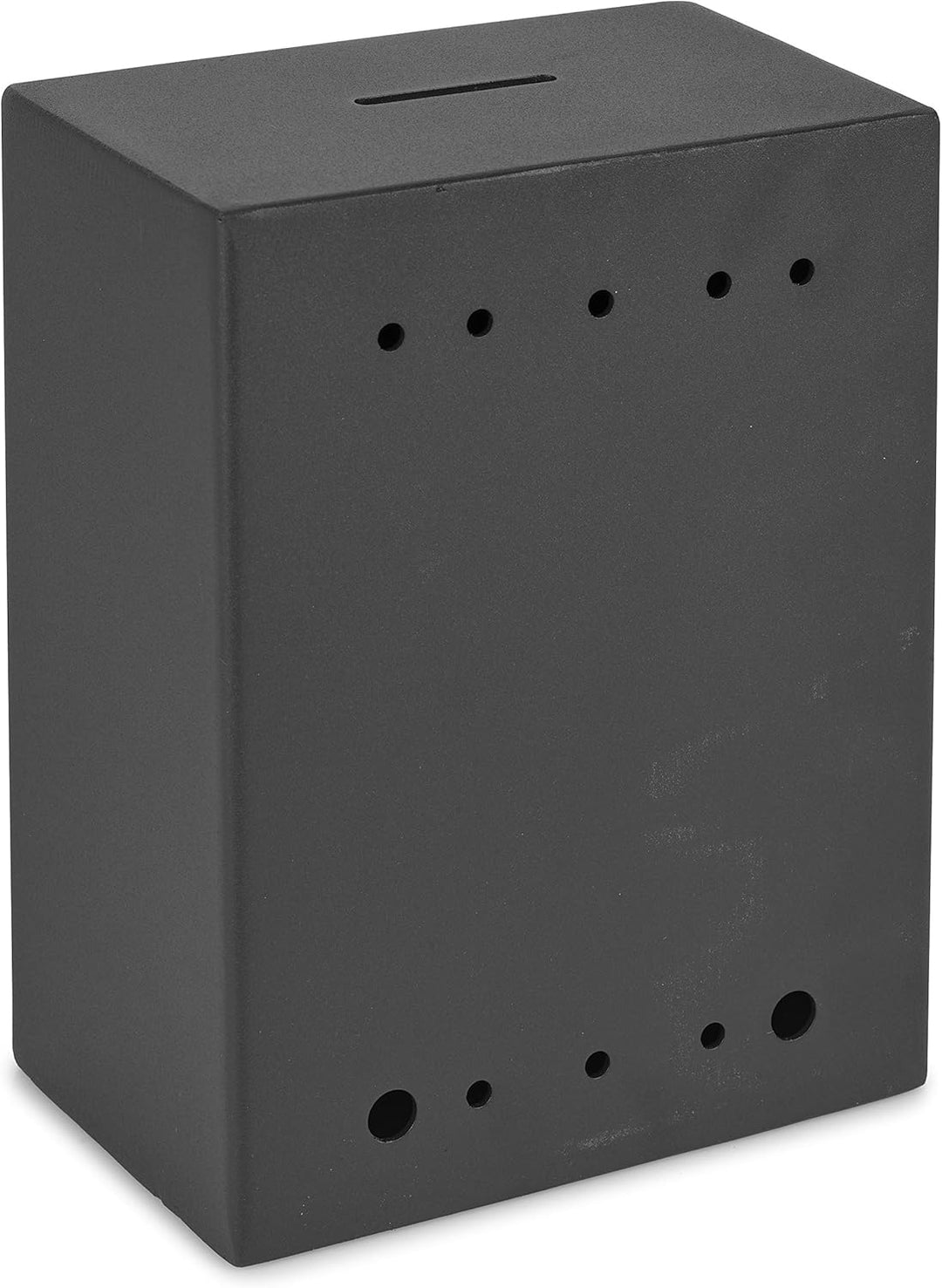 Klassische schwarze Metallbox - Spendenbox - Kommentarbox - Sichere Sammelbox - Wahlurne - Ticketbox