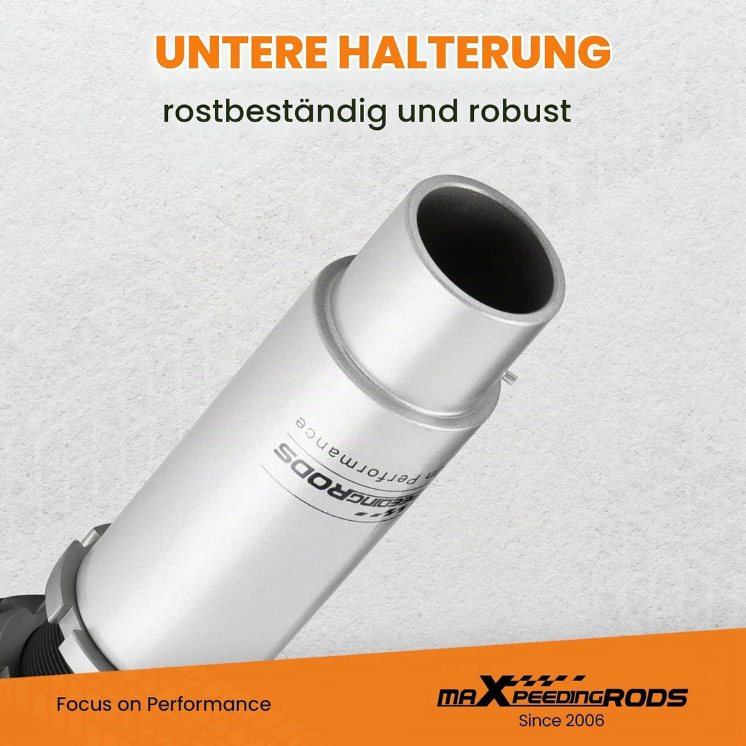 maXpeedingrods Sport-Gewindefahrwerk Fahrwerk Dämpfung einstellbar für 3er E46 grau