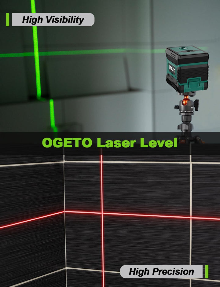 Kreuzlinienlaser, Selbstnivellierend Linienlaser(Vertikale/Horizontale Grün Laser, Innenbereich, IP5