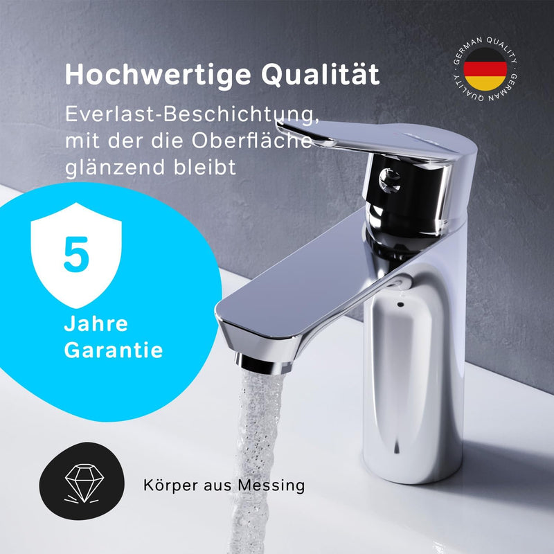 Waschtischarmatur Waschbeckenarmatur Hit Wasserhahn Bad Mischbatterie Waschbecken (Mischbatterie) Wa